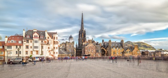the royal mile and the hub in edinburgh
