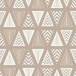 seamless pattern with geometric christmas trees. winter holidays collection. merry christmas and happy new year. abstract textured background design. modern elegant wallpaper. vector illustration.