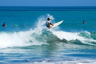 surfing in bali