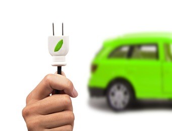 electric car and green car concept