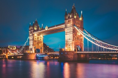 tower bridge at night