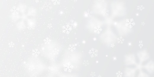 vector snowflakes in different shapes and forms, heavy snowfall. many cold flake elements on white background. white snowflakes flying in the air.