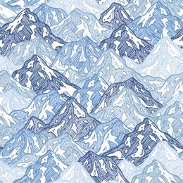 mountains seamless pattern. fun mountains abstract illustration. vector illustration