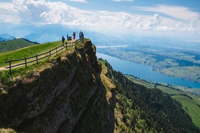 lake zugersee, view from mount rigi, switzerland


