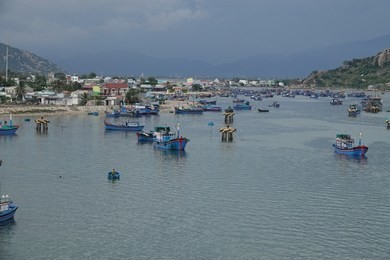 渔港码头中国广东汕头南澳岛