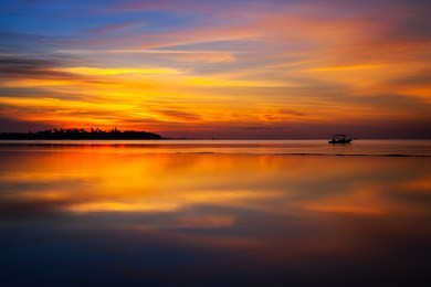 the magical colours of the twilight hours. the photo taken on denarau island, fiji