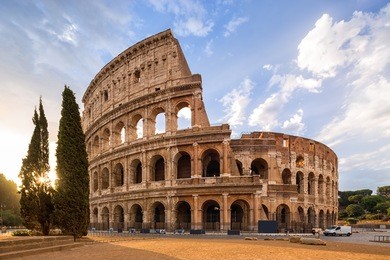 the coliseum or flavian amphitheatre (amphitheatrum flavium or colosseo), rome, italy.
