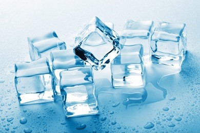 melting ice cubes