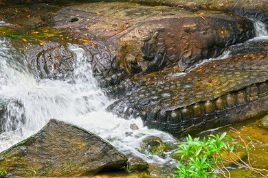 kbal spean ancient stone carvings in cambodia, siem reap province.