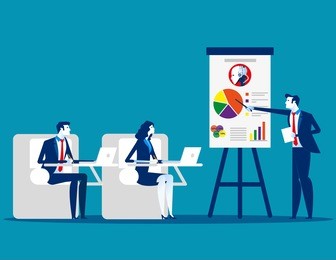 meeting. business team planning and working. concept business vector illustration.