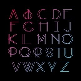 thin line style, linear modern font, typeface made in minimalistic style. latin alphabet letters. vector design element. type for cards, poster, banners, prints, logotypes.