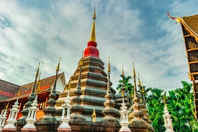 buddhist temple wat phan tao, chiang mai, thailand