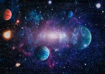 planets, stars and galaxies in outer space showing the beauty of space exploration. elements furnished by nasa