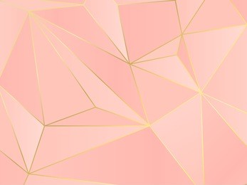 (illustration) gold line background, abstract artistic of geometric background