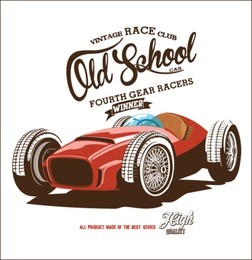 vector race car illustration