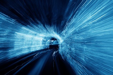 abstract blurred speed motion light tunnel