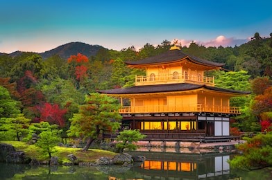  golden pavilion temple (kinkaku-ji) in japan