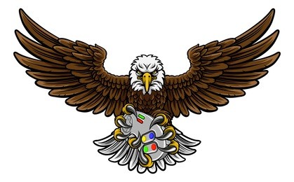 an eagle cartoon character player gamer esports sport mascot