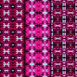 set of 3 seamless patterns winter design. christmas textile prints. vector fashion backgrounds.