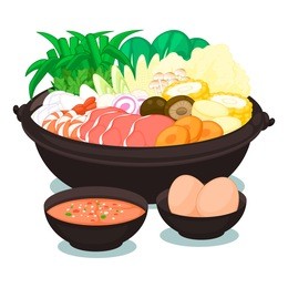 sukiyaki  with pot set