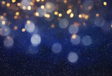 blurred bokeh light background, christmas and new year holidays background