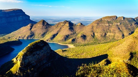 blyde river dam in the blyde river canyon reserve along the panorama route in mpumalanga province of south africa