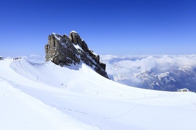 winter landscape in the titlis