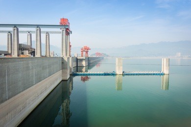 three gorges dam at the yangtze river, china