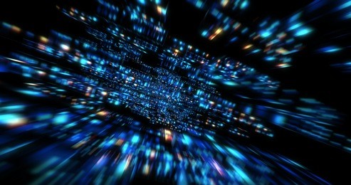 3d futuristic abstract background. motion graphic for abstract data center, server, internet, speed.
