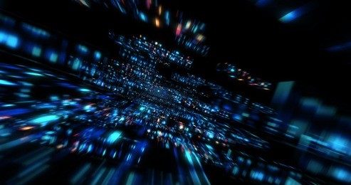 3d futuristic abstract background. motion graphic for abstract data center, server, internet, speed.