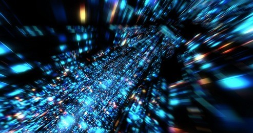 3d futuristic abstract background. motion graphic for abstract data center, server, internet, speed.