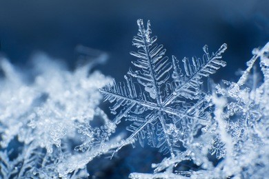 snowflake on a blue background 
