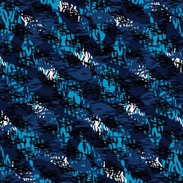 abstract seamless geometric pattern with shabby shape. monochrome dark blue white wallpaper for textile, sport clothes, wrapping paper. multiplayer chaotic repeated backdrop