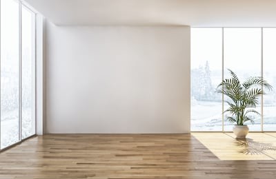 modern bright interiors 3d rendering illustration