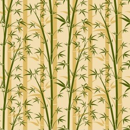 bamboo tree vector seamless background. bamboo plant pattern with leaf illustration