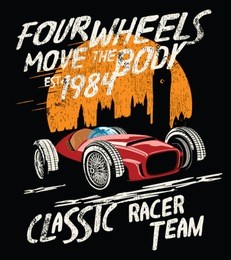 vector race car illustration 