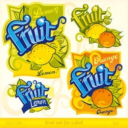 fruit set for label