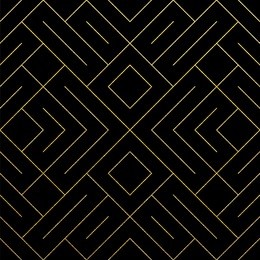 golden abstract geometric seamless pattern tile background with gold glittering mesh texture. vector pattern of rhombus and metal line nodes for luxury golden geometry backdrop black design template