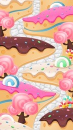 candy land vertical image background for video game level map