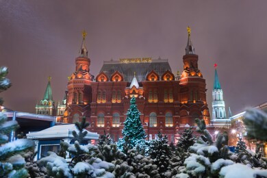 the building of the historical museum in moscow on red square. 