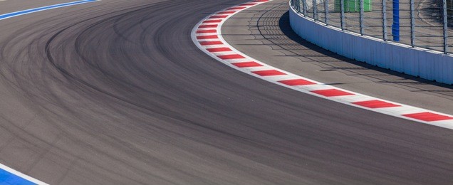 motor racing track. race track curve road