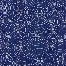 classic japanese quilting. sashiko. seamless pattern. circles and spirals. abstract backdrop. asian background. needlework texture. pattern fills. for needlework, texture or decoration.