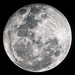 super moon on black background