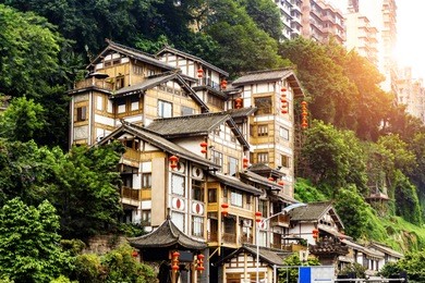 chongqing, china's classical architecture: hongyadong.