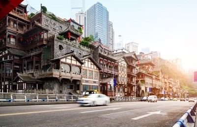 chongqing, china's classical architecture: hongyadong.