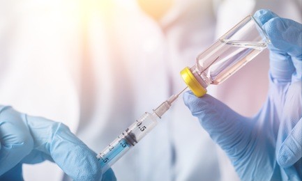 injecting injection vaccine medicine flu