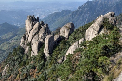 mount jiuhua, nine glorious mountains, is one of the four sacred mountains of chinese buddhism located in qingyang county in anhui province in china.  