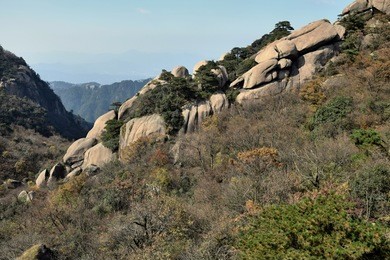 mount jiuhua, nine glorious mountains, is one of the four sacred mountains of chinese buddhism located in qingyang county in anhui province in china.  