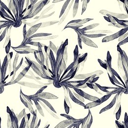 imprints abstract flowers and leaves mix sumi-e seamless pattern. abstract watercolour hand drawn picture. mixed media artwork for textiles, fabrics, souvenirs, packaging and greeting cards. 