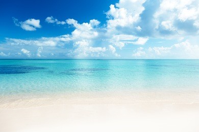 sand of beach caribbean sea